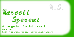 marcell szeremi business card